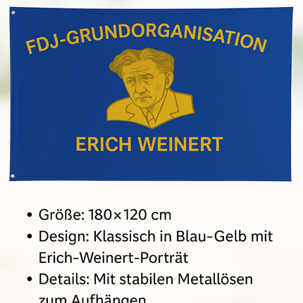 Flagge FDJ Erich Weinert