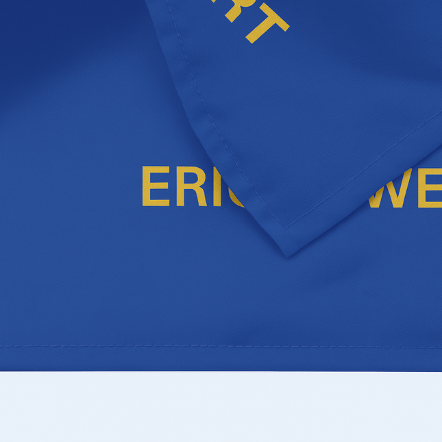 FDJ Flagge Erich Weinert – Blau-Gelb Klassiker