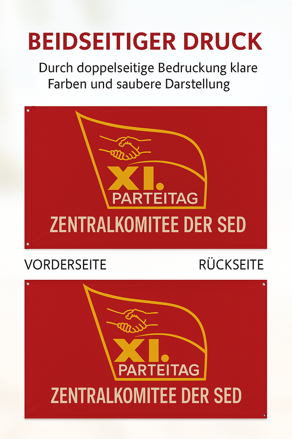DDR-Flagge: XI. Parteitag – Zentralkomitee der SED