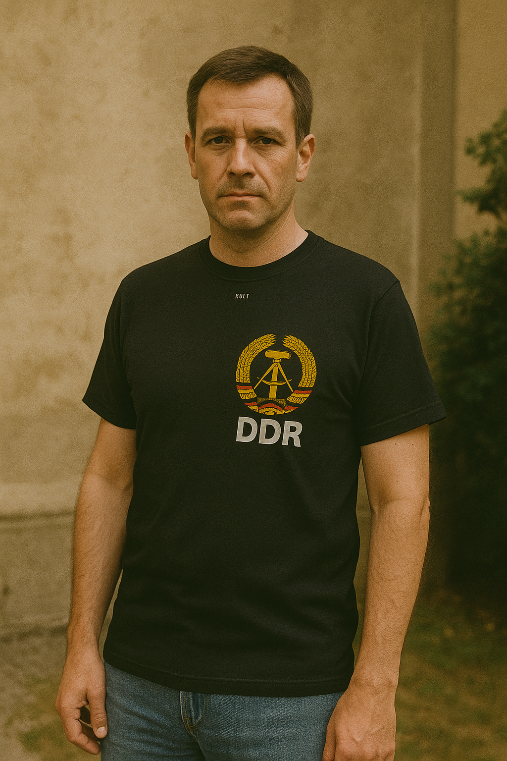 DDR Shirt mit Flagge