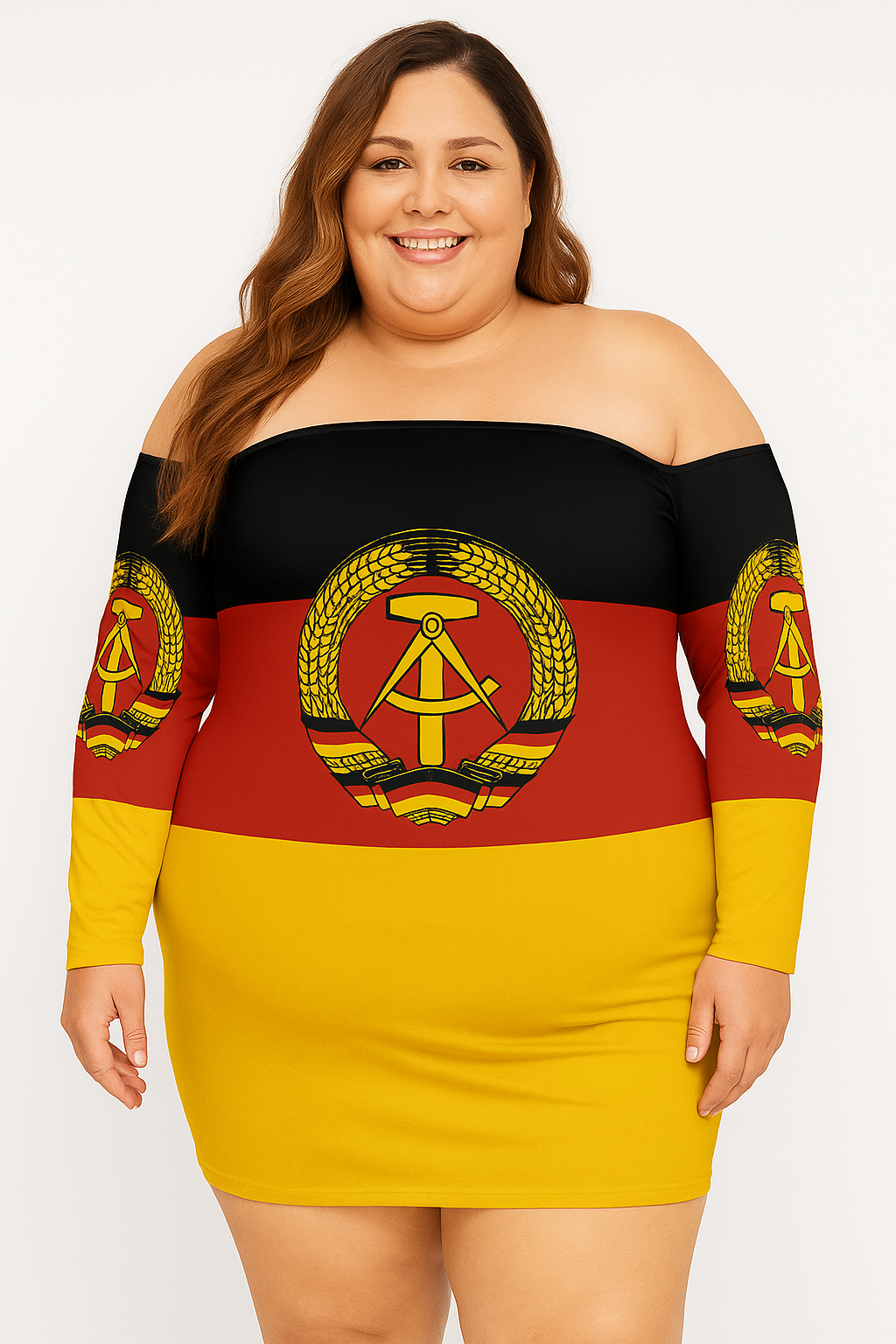 DDR Kleid Schulterfrei