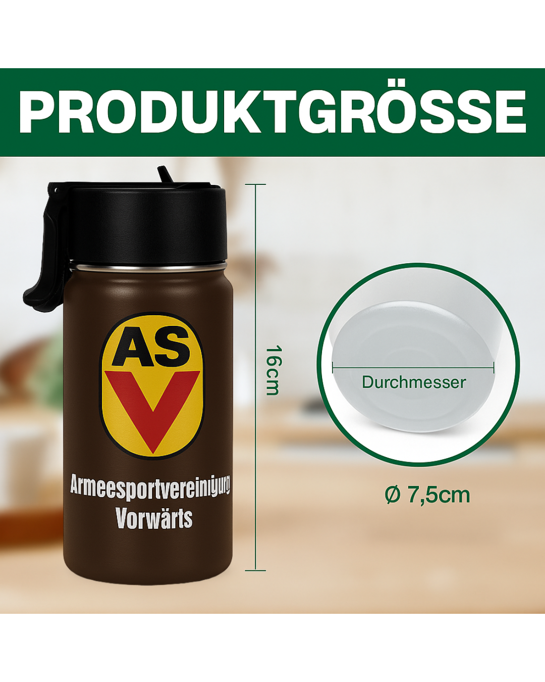 ASV Trinkflasche 355 ml – Kompakt. Robust. Vorwärts.