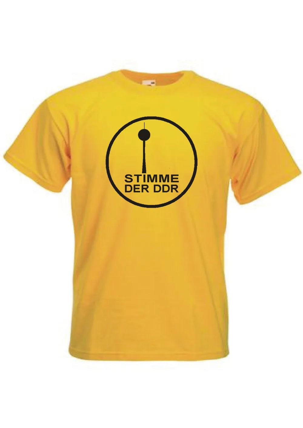 Stimme der DDR T-Shirt – Kultsender-Design in Signalgelb