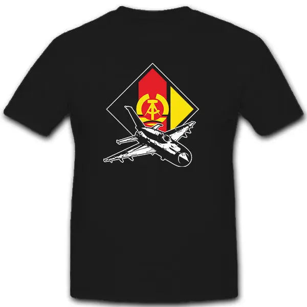 DDR Luftstreitkräfte T-Shirt – Kampfjet mit Staatswappen