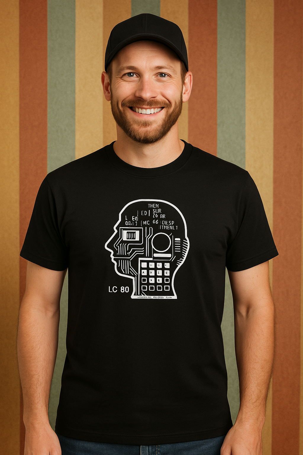 LC80 Herren T-Shirt – DDR Mikroelektronik trifft Retro Future Design