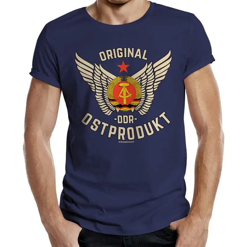 Original DDR Ostprodukt T-Shirt mit Flügelwappen