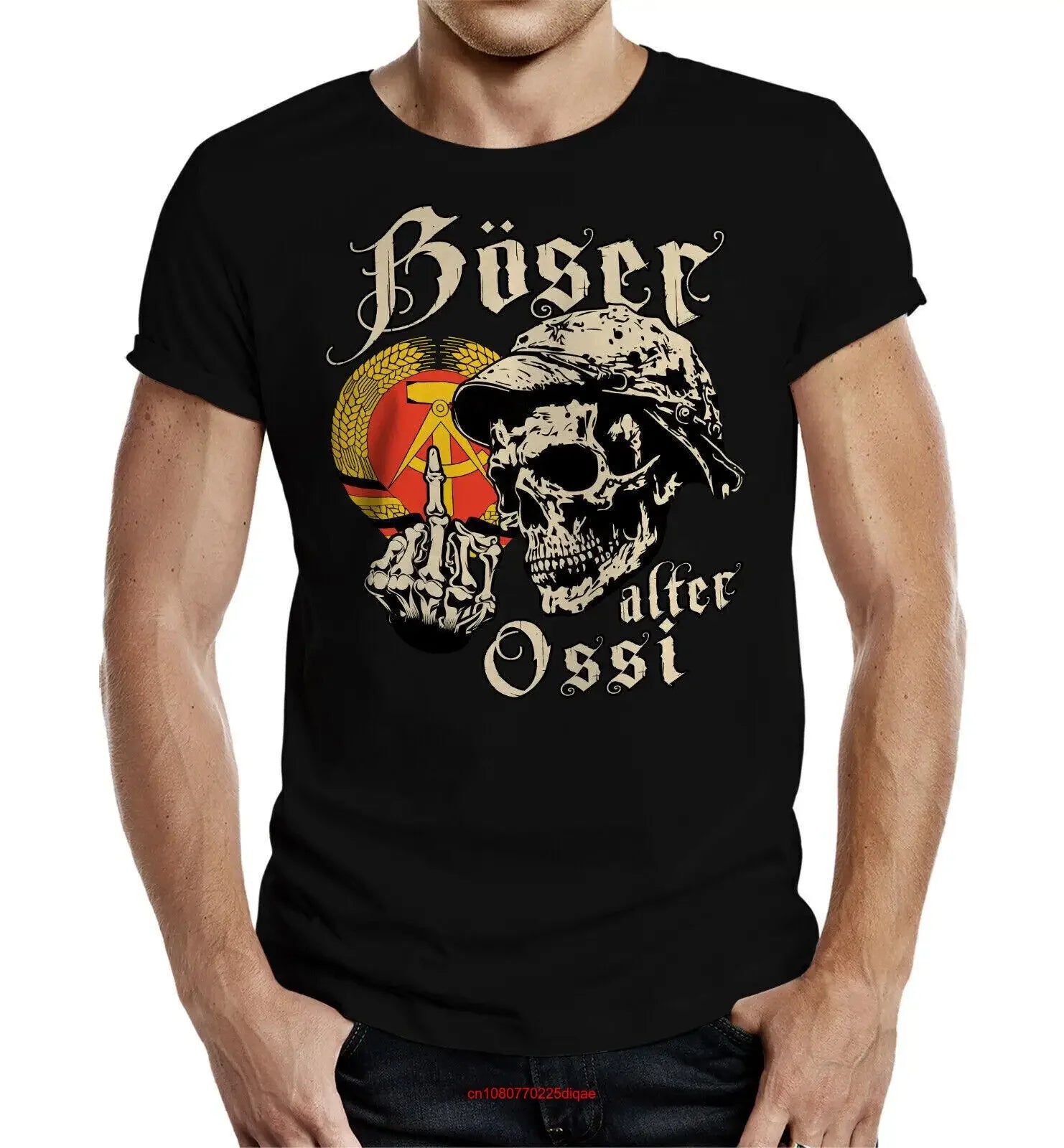 Böser alter Ossi Shirt – Provokanter DDR-Schädelstyle