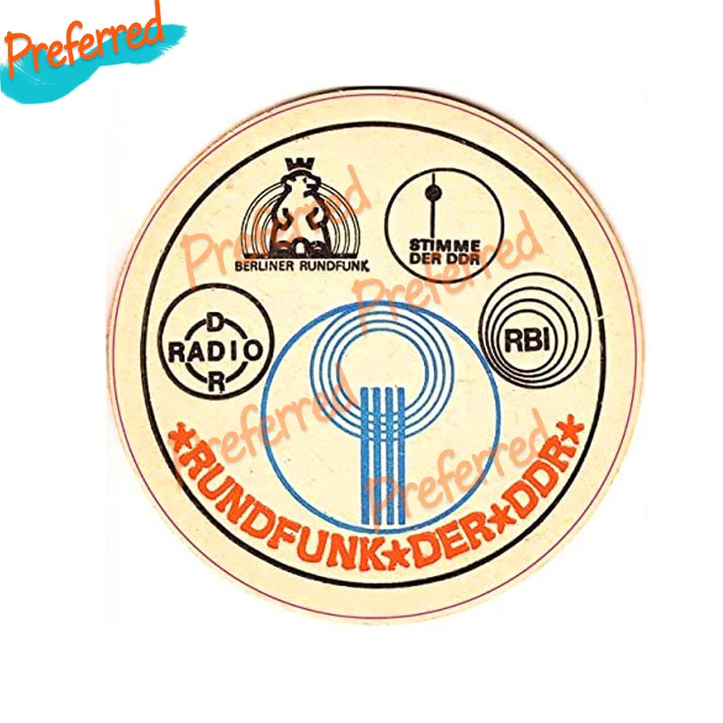 Stickers DDR Badge Brand Car Sticker Decal Vintage Retro Vintage FDJ JP Mitropa East for Trabant Barkas Wartburg Simson