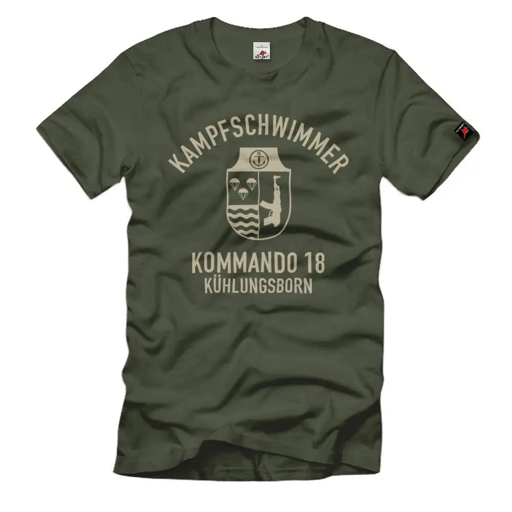 Kampfschwimmer Shirt Kommando 18 Kühlungsborn Olivgrün