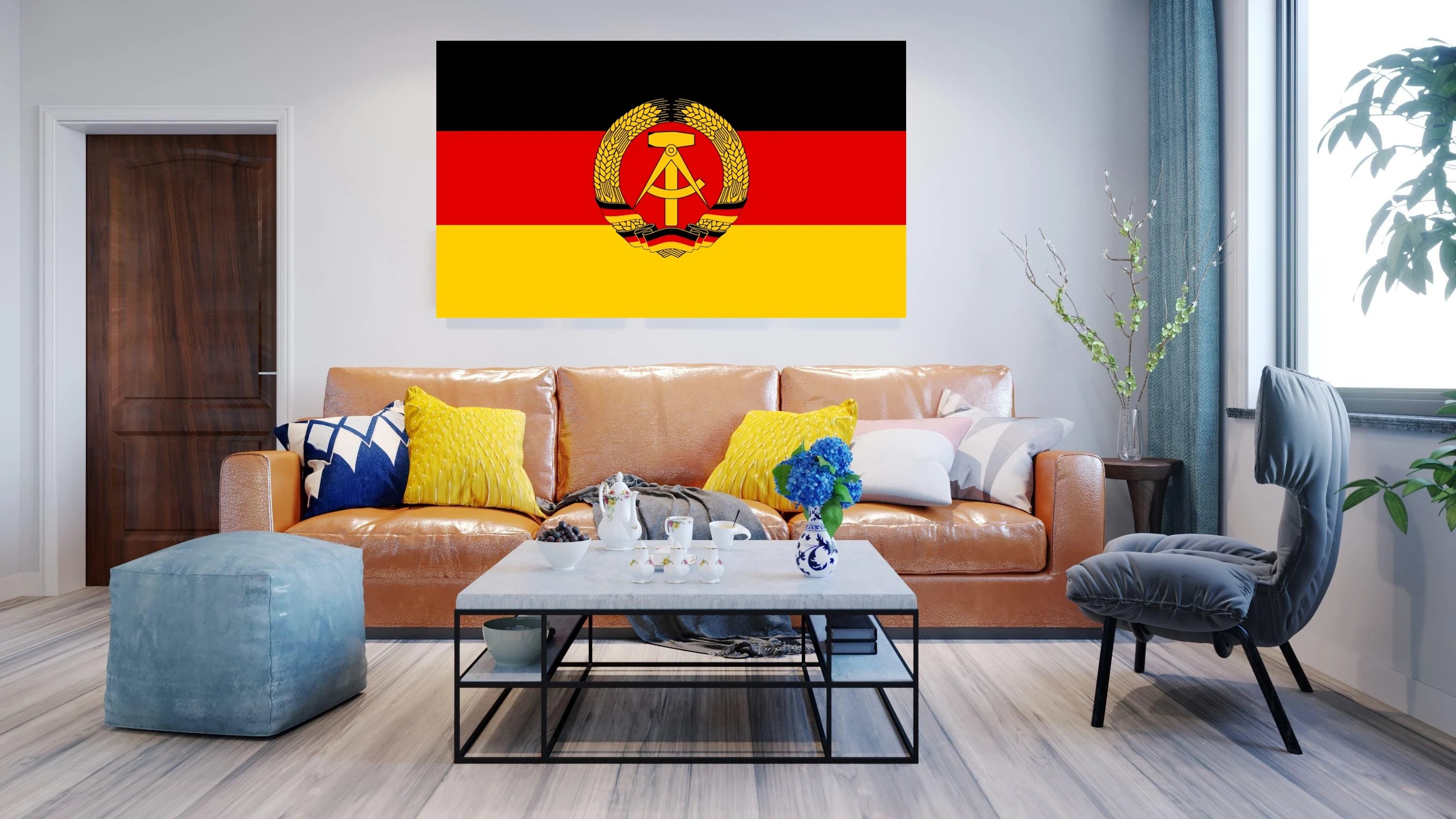 DDR Flagge – Fahne der Deutschen Demokratischen Republik in vier Größen