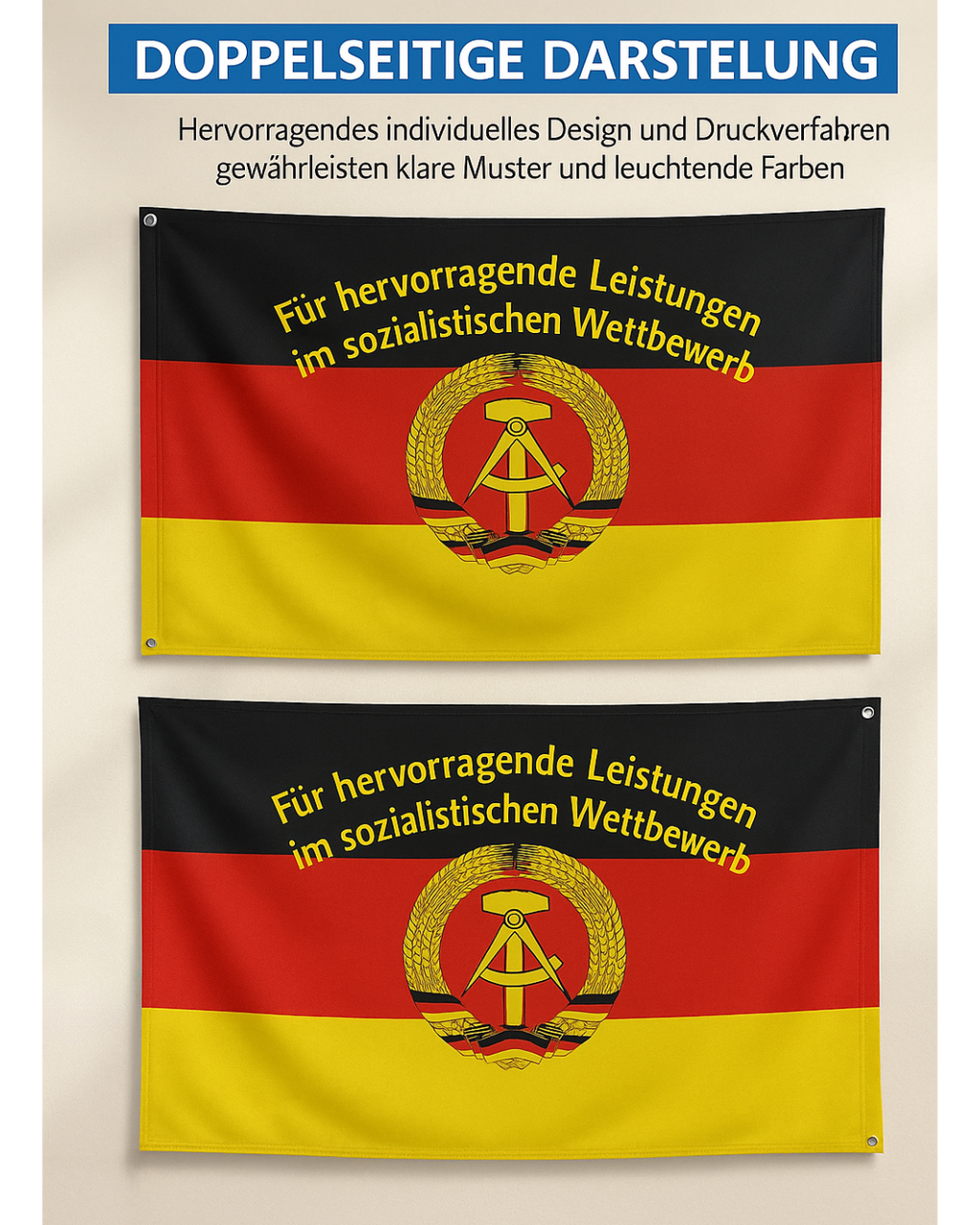 🚩 DDR Flagge – Sozialistischer Wettbewerb