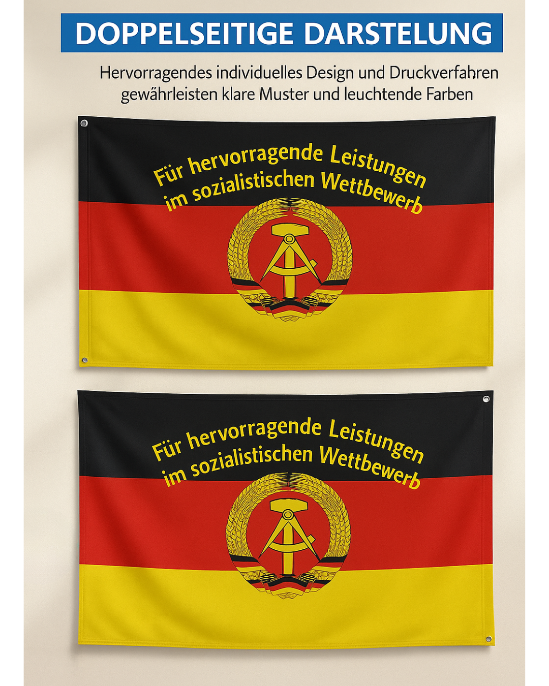 🚩 DDR Flagge – Sozialistischer Wettbewerb