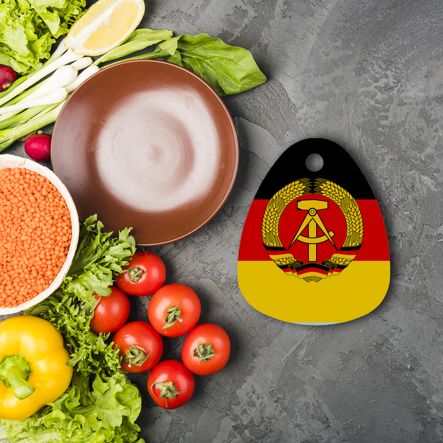 🏢 DDR Glas-Schneidebrett – rund oder in Tropfenform