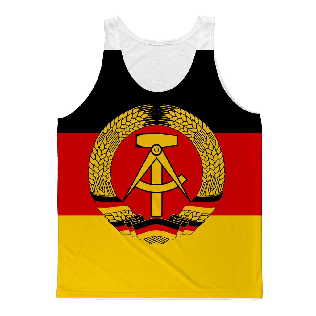 🏢 DDR Tanktop mit Flagge – sportlich, leicht, kultig
