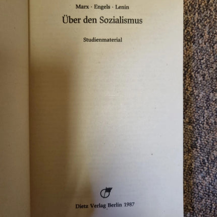 Marx · Engels · Lenin – Über den Sozialismus (Dietz Verlag Berlin, 1982)