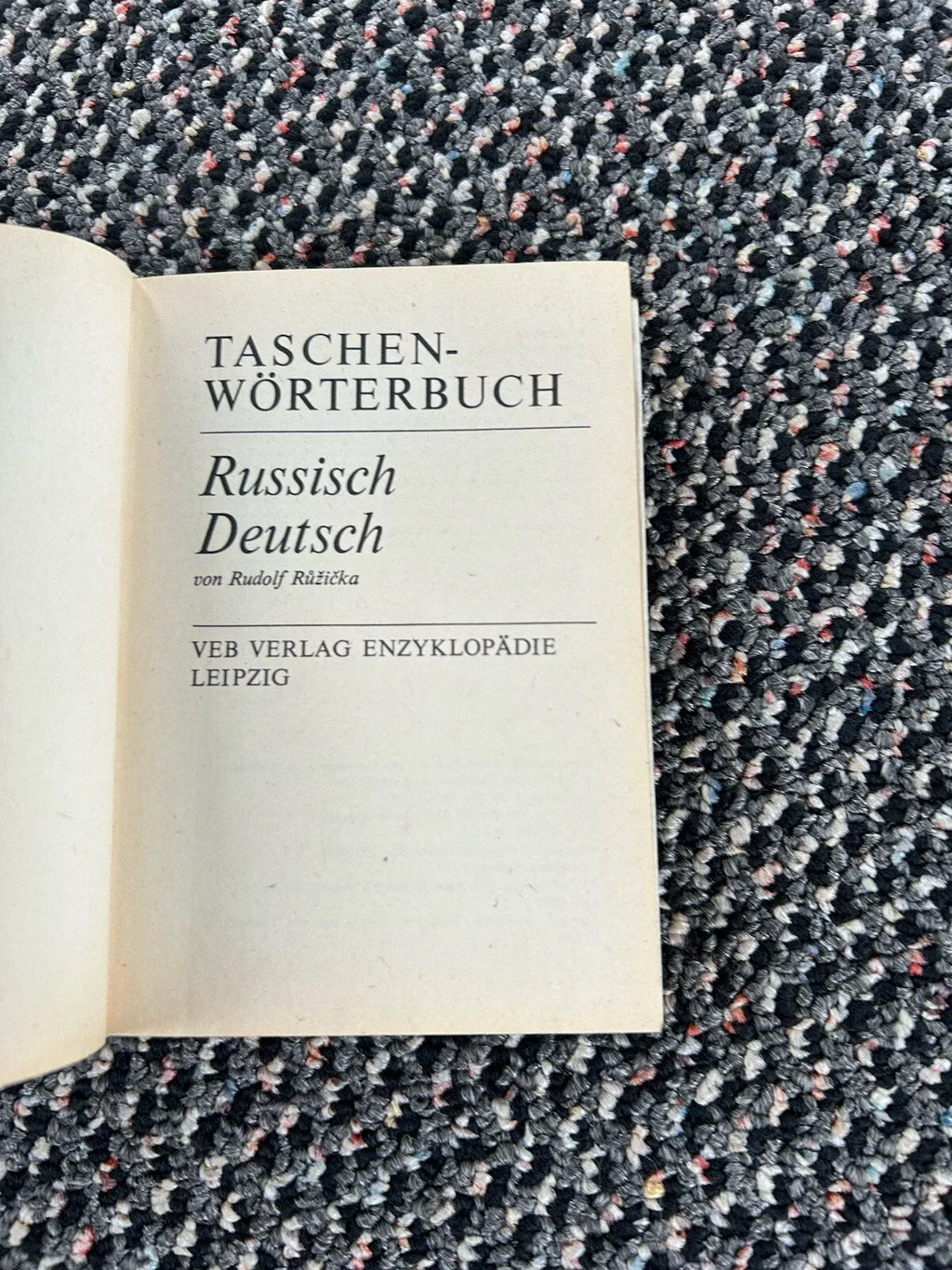 Russisch–Deutsch Taschenwörterbuch – VEB Verlag Enzyklopädie Leipzig